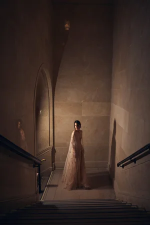 MICRO MEDALLION DRESS + CAPE
