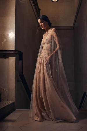 MICRO MEDALLION DRESS + CAPE