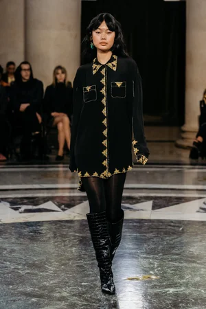 CABOCHON MEDALLION SHIRT DRESS