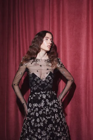 PEARLESCENT DENTELLE CINQ DRESS AND TOP
