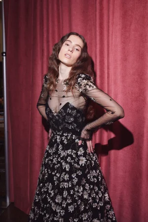 PEARLESCENT DENTELLE CINQ DRESS AND TOP