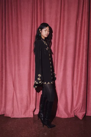 CABOCHON MEDALLION SHIRT DRESS