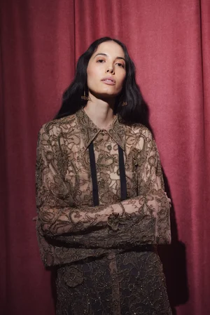 DENTELLE SHIRT DRESS