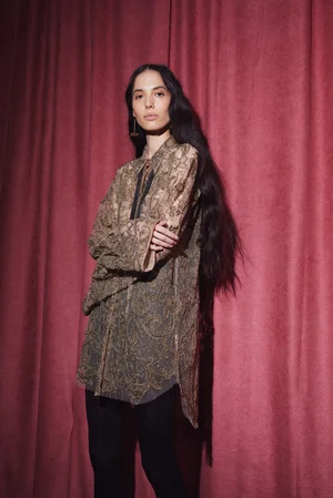 DENTELLE SHIRT DRESS