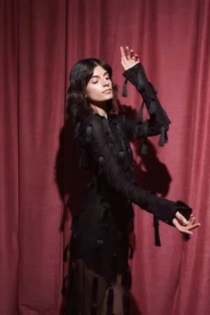 FEATHER FRINGE DRESS