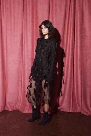 FEATHER FRINGE DRESS
