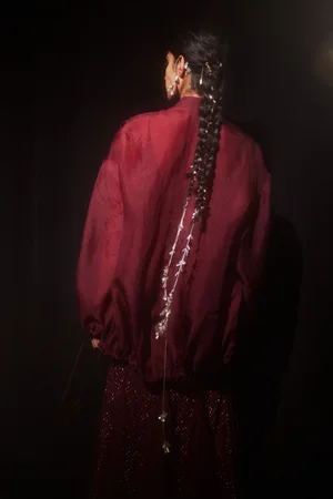 CRYSTAL GRID DRESS AND JACKET