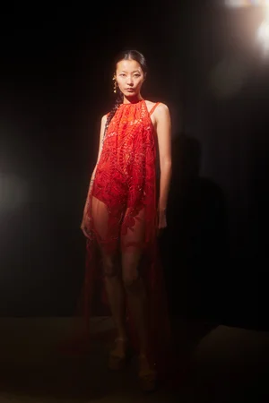 REVÉ CAPED DRESS