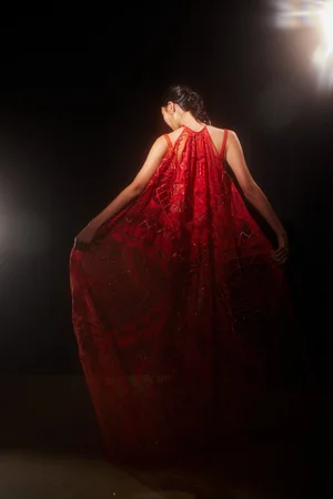 REVÉ CAPED DRESS