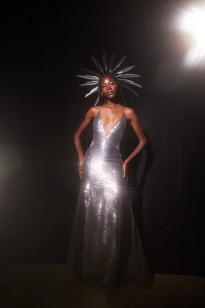 MOLTEN PAILLETTES DRESS