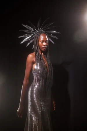 MOLTEN PAILLETTES DRESS