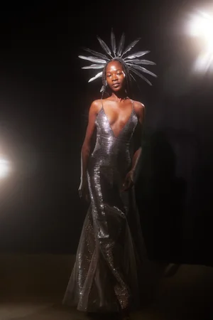 MOLTEN PAILLETTES DRESS