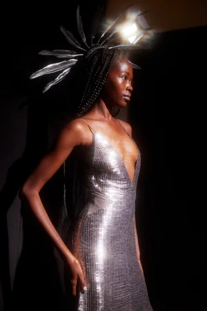 MOLTEN PAILLETTES DRESS