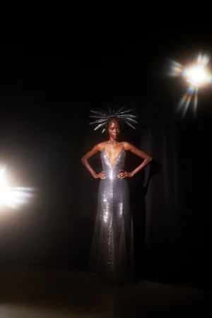 MOLTEN PAILLETTES DRESS