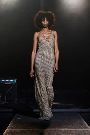 RETE CHAMPAGNE DRESS