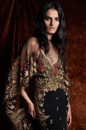 MEMENTO FIORI DRESS AND CAPE