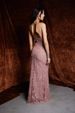 CHANTILLY LACE BLUSH DRESS