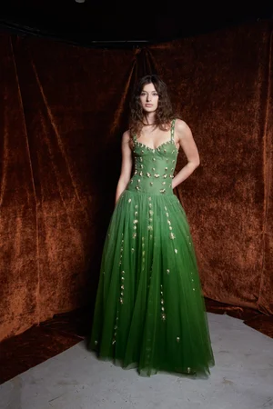 DEGRADÉ PENDANT MEDALLION JADE DRESS