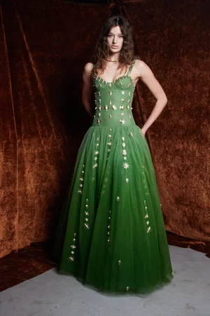 DEGRADÉ PENDANT MEDALLION JADE DRESS