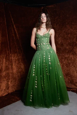 DEGRADÉ PENDANT MEDALLION JADE DRESS