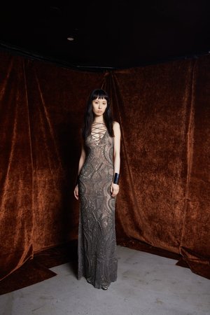 SILVER SWIRLS DRESS