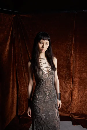 SILVER SWIRLS DRESS