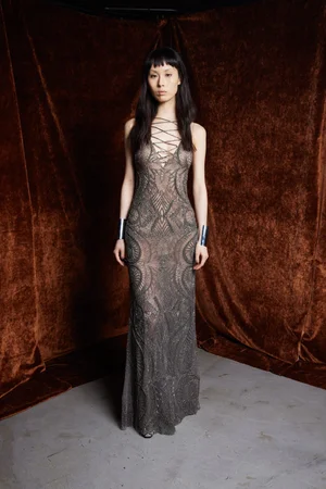 SILVER SWIRLS DRESS