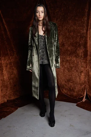CHRYSALIS MINI DRESS AND VELVET COAT