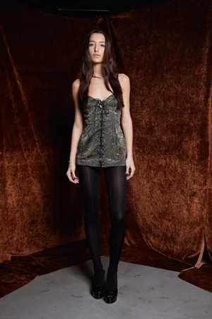 CHRYSALIS MINI DRESS AND VELVET COAT