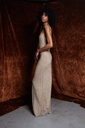 RETE CHAMPAGNE DRESS