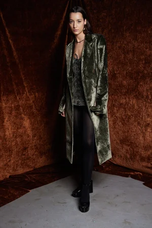 CHRYSALIS MINI DRESS AND VELVET COAT