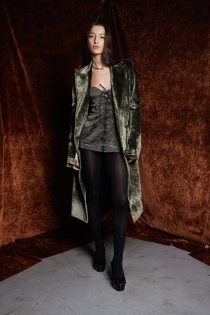 CHRYSALIS MINI DRESS AND VELVET COAT