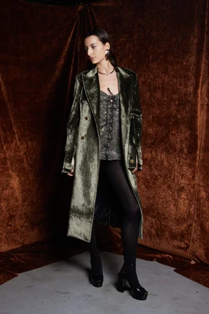 CHRYSALIS MINI DRESS AND VELVET COAT