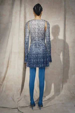 DEGRADÉ IRIDESCENT MEDALLIONS MINI DRESS