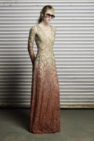 SUNSET DEGRADÉ DENTELLE LACE DRESS