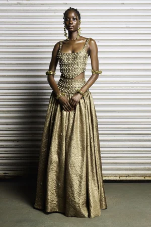 SOLAR MEDALLION GOLDEN JACQUARD SET