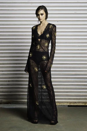 SUNRAY MEDALLION LACE DRESS