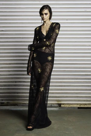 SUNRAY MEDALLION LACE DRESS