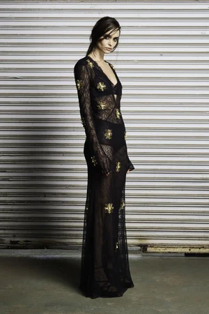 SUNRAY MEDALLION LACE DRESS