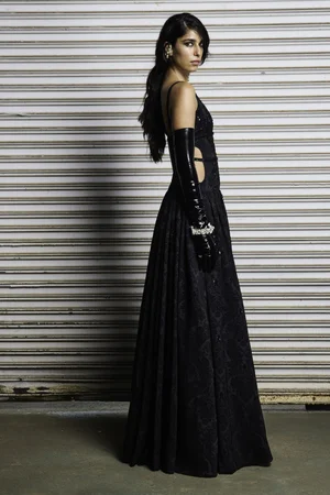 NOIR JACQUARD DRESS