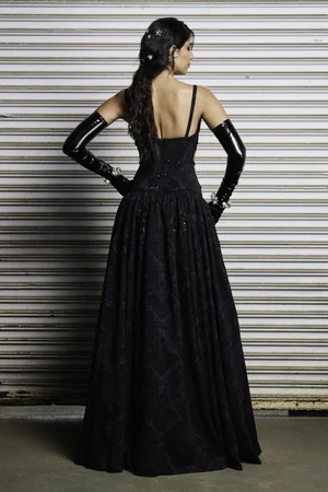 NOIR JACQUARD DRESS