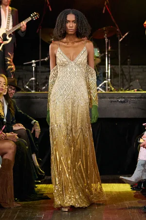 COLUMNS DEGRADÉ GOLD CHAMPAGNE DECO DRESS