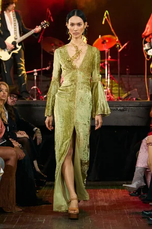 HAMMERED DECO BORDERS DRESS