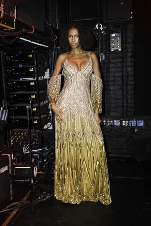 COLUMNS DEGRADÉ GOLD CHAMPAGNE DECO DRESS