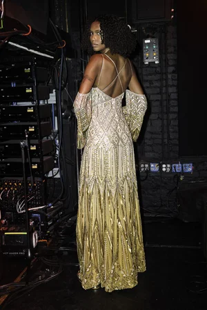 COLUMNS DEGRADÉ GOLD CHAMPAGNE DECO DRESS