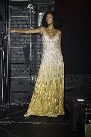 COLUMNS DEGRADÉ GOLD CHAMPAGNE DECO DRESS