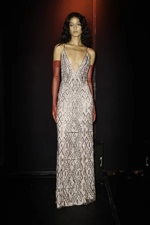 GEO DECO DEUX ARROWS DRESS AND CAPE