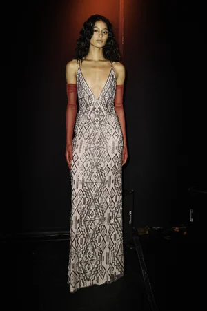 GEO DECO DEUX ARROWS DRESS AND CAPE