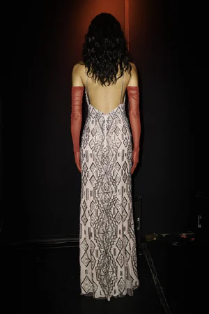 GEO DECO DEUX ARROWS DRESS AND CAPE
