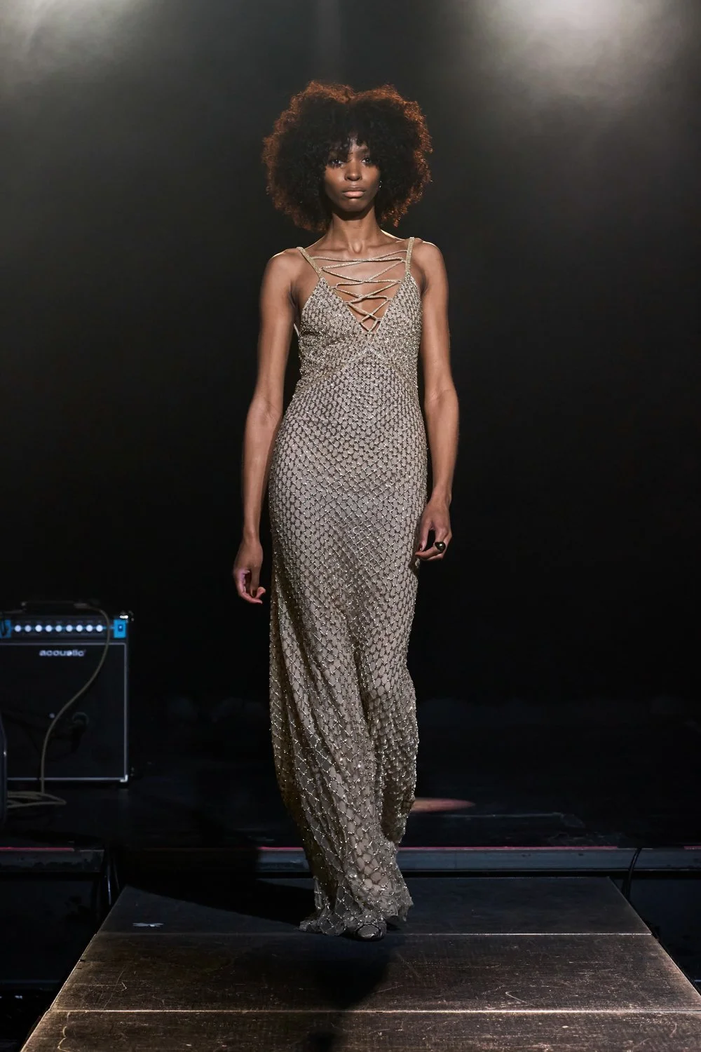 RETE CHAMPAGNE DRESS